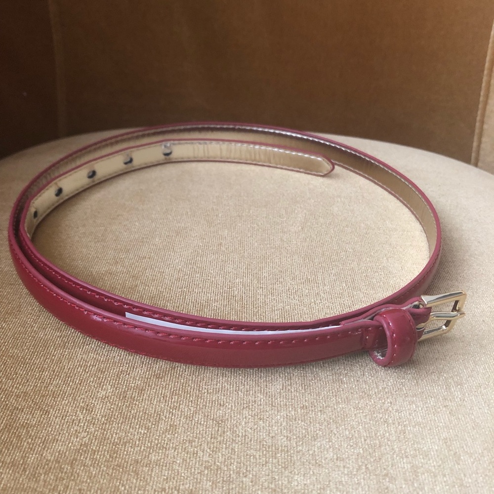 Red Patent Leather Belt
